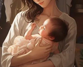 A MOTHER FEEDING HER BABY