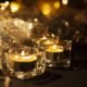 TWO CANDLES SHINING ON THE DINING TABLE FOR A PARENTS NIGHT OUT