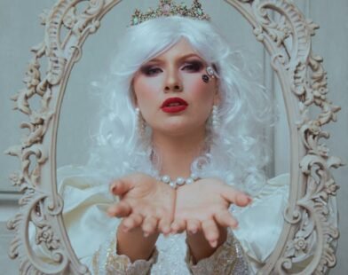 A NEWLY PREGNANT WOMAN ENJOYING BEAUTIFUL DRESS