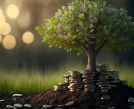 A GROWING TREE SHOWING WEALTH BUILDING