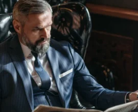 A SUCCESSFUL BUSINESSMAN THINKING ABOUT NEW STRATEGIES